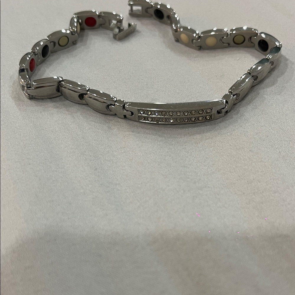 Elegant Silver Magnetic Therapy Anckle Chain